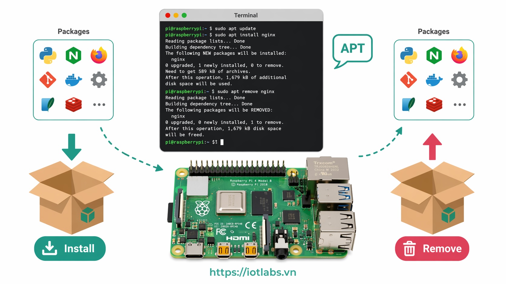 Series: Raspberry Pi OS – Bài 13: Cài và gỡ phần mềm trên Raspberry Pi OS