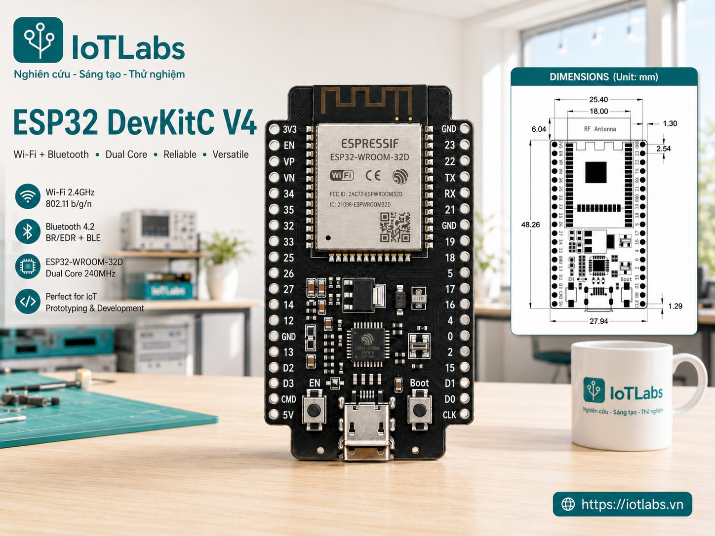 ESP32 DevKitC V4: Hướng dẫn toàn diện cho người mới bắt đầu