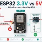 Nắm vững ESP32 logic level 3.3V vs 5V: Cách kết nối an toàn tránh làm cháy board và chân GPIO